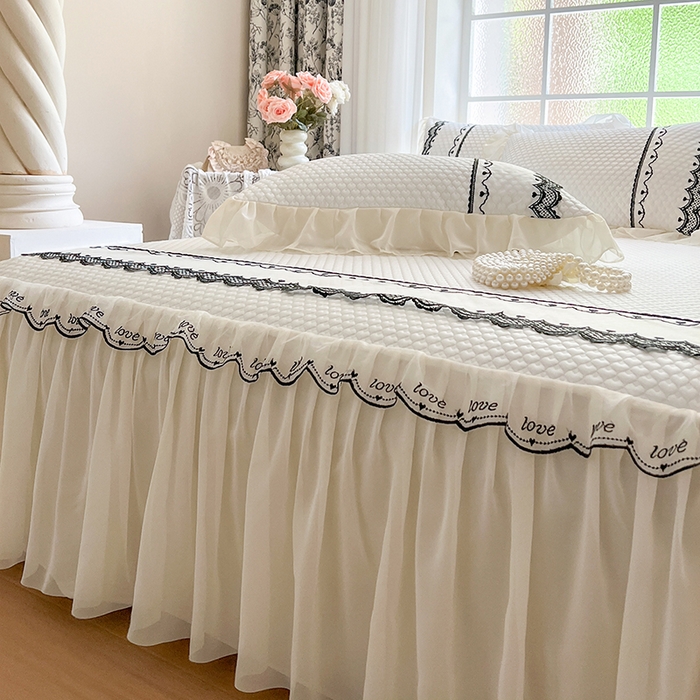 91家纺网 家纺一手货源 找家纺 （总）网红馆（ck家纺） 2025新款凉豆豆床裙款凉席三件套-露茜公主