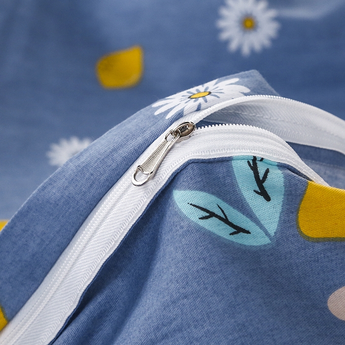 91家纺网 家纺一手货源 找家纺 乐旗 2025新款全棉12868学生宿舍三件套纯棉六件套装 夏日柠檬