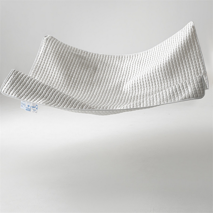 91家纺网 家纺一手货源 找家纺 罗优家纺 2025新款水光美 肤冰块凉席 浅银灰