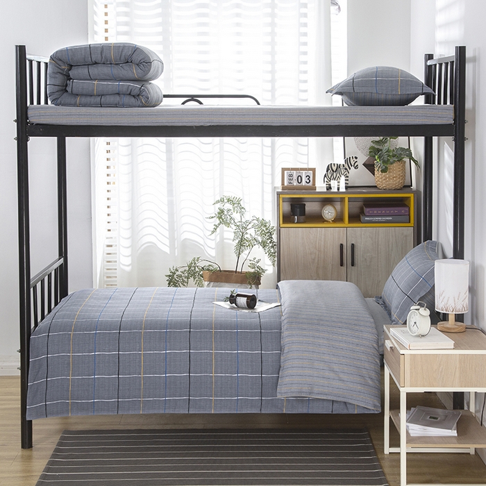 91家纺网 家纺一手货源 找家纺 乐旗 2025新款全棉12868学生宿舍三件套纯棉六件套装 润天格