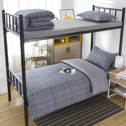 91家纺网 家纺一手货源 找家纺 （总）乐旗 2025新款全棉12868学生宿舍三件套纯棉六件套装