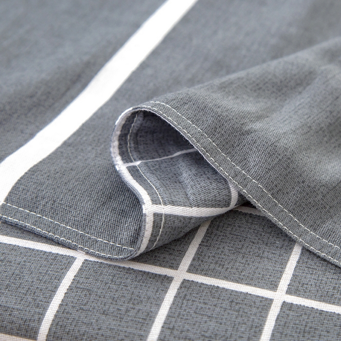 91家纺网 家纺一手货源 找家纺 乐旗 2025新款全棉12868学生宿舍三件套纯棉六件套装 格调人生-灰