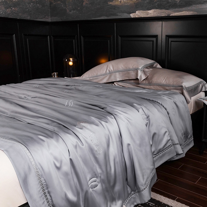 91家纺网 家纺一手货源 找家纺 被靠被 2025新款可水洗蚕丝夏被-莱德 莱德-雅灰