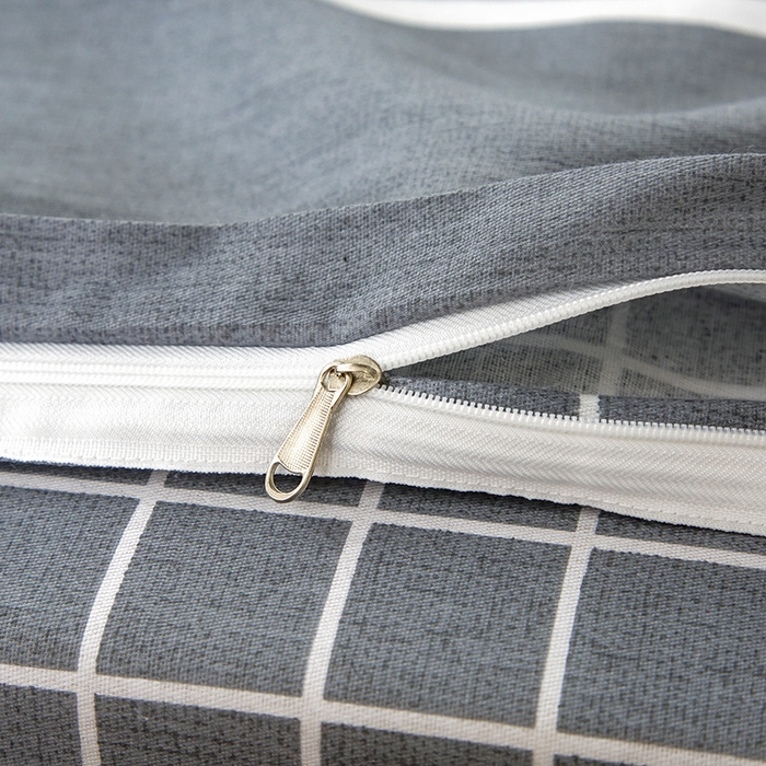 91家纺网 家纺一手货源 找家纺 乐旗 2025新款全棉12868学生宿舍三件套纯棉六件套装 格调人生-灰