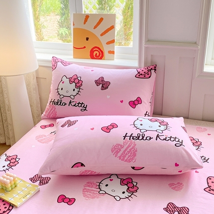 爱丽丝 2025新款正版授权三丽鸥全棉单枕套 开心凯蒂