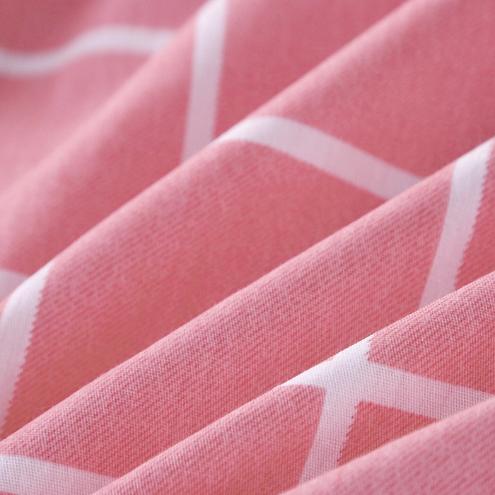 91家纺网 家纺一手货源 找家纺 乐旗 2025新款全棉12868学生宿舍三件套纯棉六件套装 绅士风范-粉