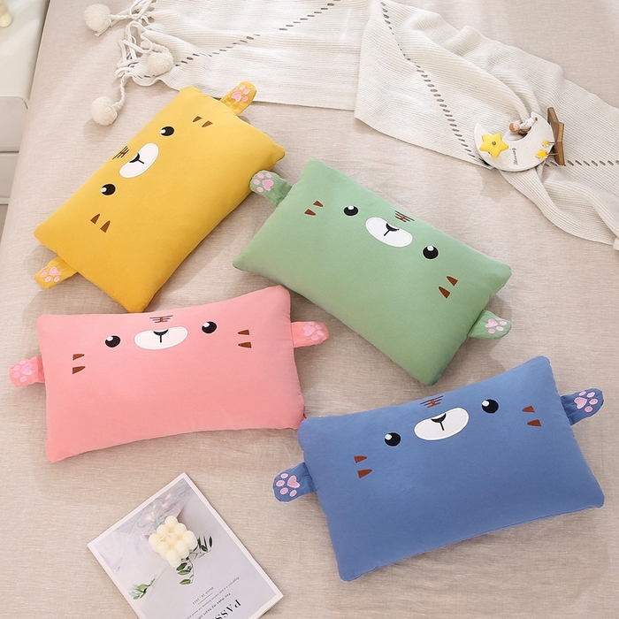 91家纺网 家纺一手货源 找家纺 （总）梦叶草 2025新款卡通小虎荞麦枕头荞麦枕芯护颈枕头