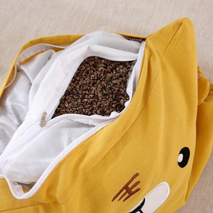 91家纺网 家纺一手货源 找家纺 梦叶草 2025新款卡通小虎荞麦枕头荞麦枕芯护颈枕头 卡通小虎荞麦枕-黄色30*50cm