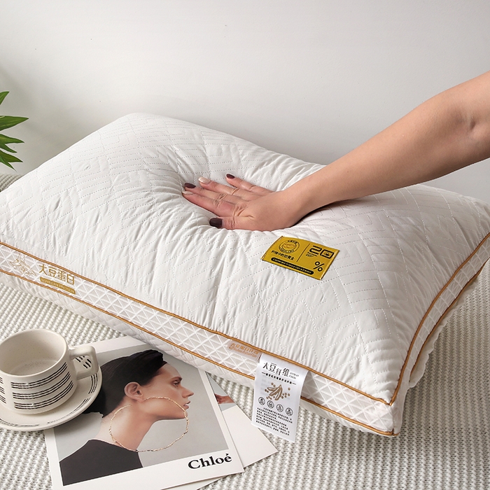 91家纺网 家纺一手货源 找家纺 （总）雅晨枕芯 2025新款大豆蛋白纤维枕立体网边枕头枕芯护颈椎助睡眠酒店枕