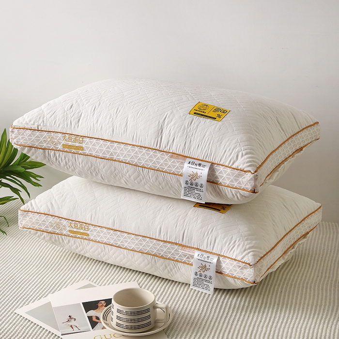 91家纺网 家纺一手货源 找家纺 （总）雅晨枕芯 2025新款大豆蛋白纤维枕立体网边枕头枕芯护颈椎助睡眠酒店枕