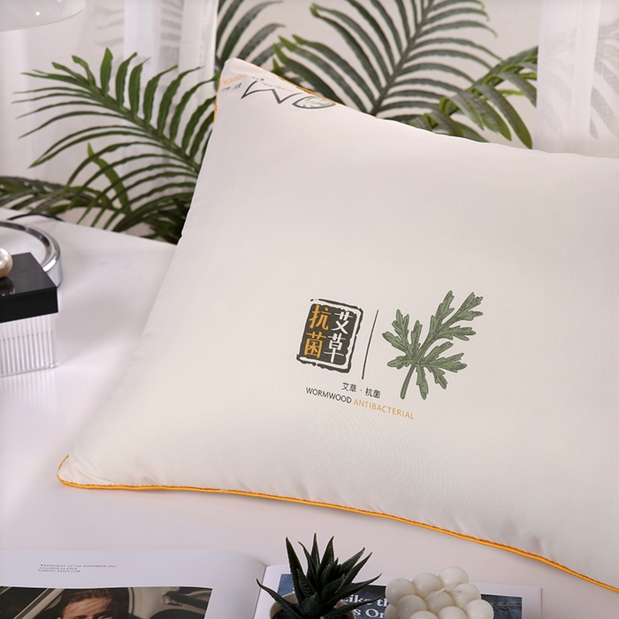 91家纺网 家纺一手货源 找家纺 （总）雅晨枕芯 2025新款艾草驱蚊枕芯枕头防菌直播热款艾草枕头护颈椎助睡眠抗菌纤维单人双人枕芯