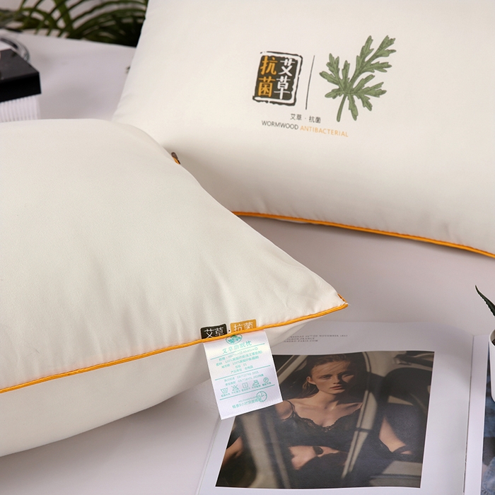 91家纺网 家纺一手货源 找家纺 （总）雅晨枕芯 2025新款艾草驱蚊枕芯枕头防菌直播热款艾草枕头护颈椎助睡眠抗菌纤维单人双人枕芯