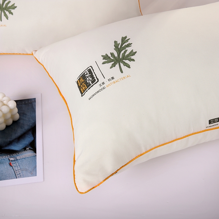 91家纺网 家纺一手货源 找家纺 （总）雅晨枕芯 2025新款艾草驱蚊枕芯枕头防菌直播热款艾草枕头护颈椎助睡眠抗菌纤维单人双人枕芯