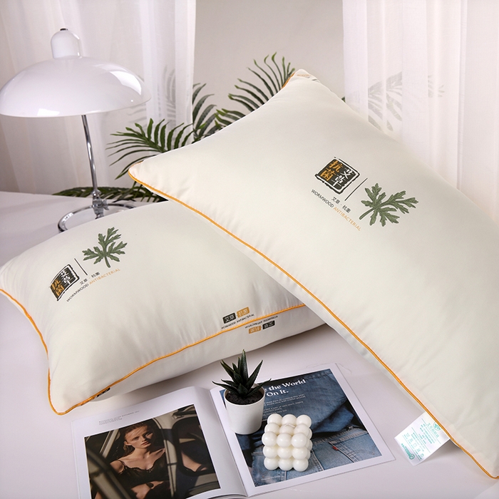 91家纺网 家纺一手货源 找家纺 （总）雅晨枕芯 2025新款艾草驱蚊枕芯枕头防菌直播热款艾草枕头护颈椎助睡眠抗菌纤维单人双人枕芯