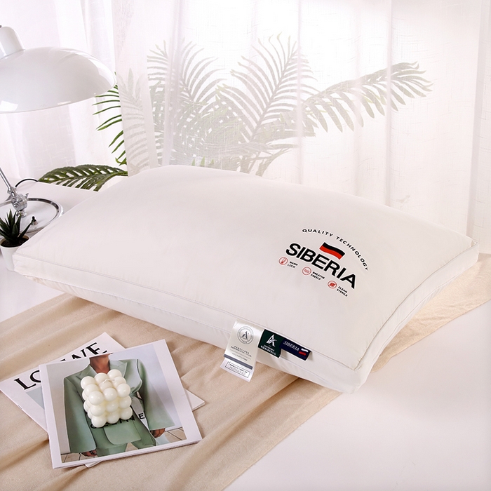 91家纺网 家纺一手货源 找家纺 （总）雅晨枕芯 2025新款A类立体纯棉全棉西伯利亚五星级酒店保健护颈枕芯超柔羽丝绒枕头