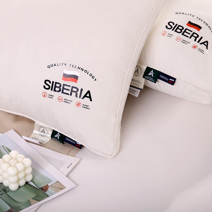 91家纺网 家纺一手货源 找家纺 （总）雅晨枕芯 2025新款A类立体纯棉全棉西伯利亚五星级酒店保健护颈枕芯超柔羽丝绒枕头