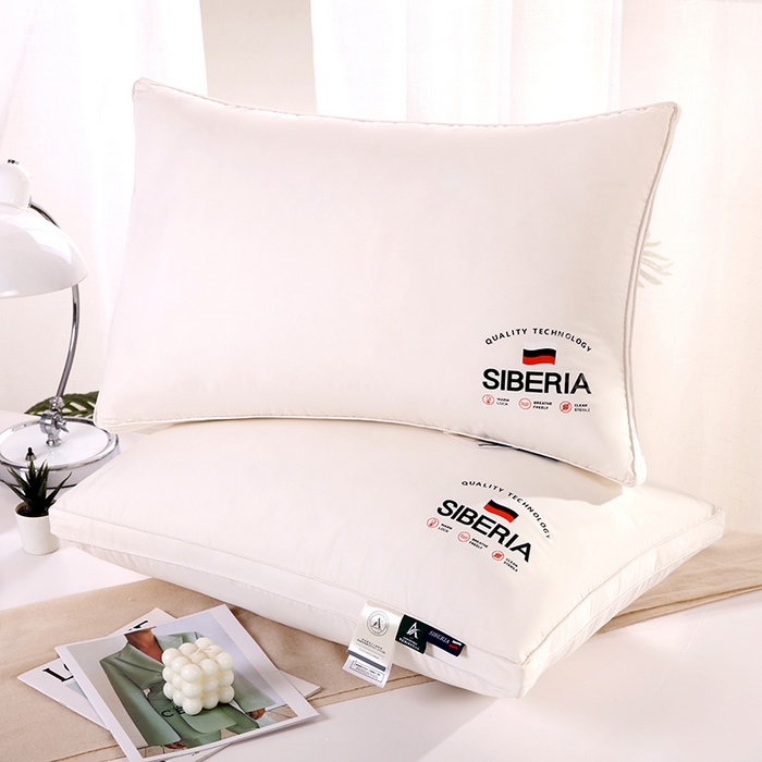 91家纺网 家纺一手货源 找家纺 （总）雅晨枕芯 2025新款A类立体纯棉全棉西伯利亚五星级酒店保健护颈枕芯超柔羽丝绒枕头