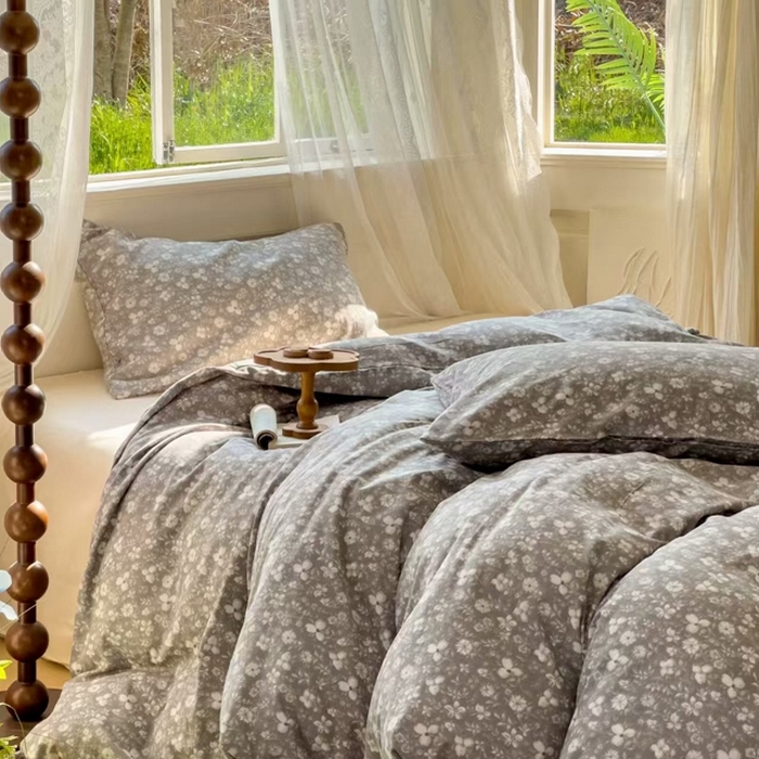 91家纺网 家纺一手货源 找家纺 栩裕纺织 2026新款全棉双层纱四件套 复古美人