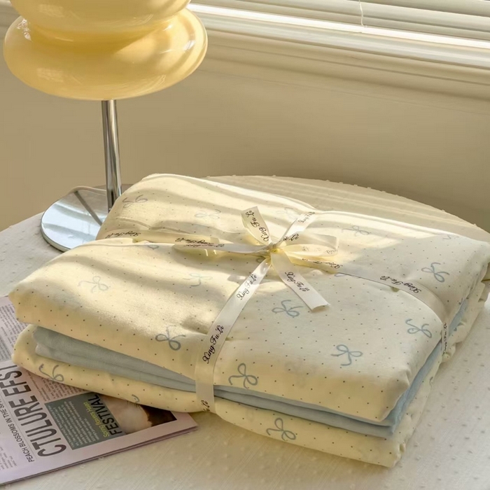 栩裕纺织 2025新款全棉双层纱四件套 礼物