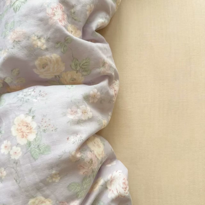 91家纺网 家纺一手货源 找家纺 栩裕纺织 2025新款全棉双层纱四件套 秘密花园