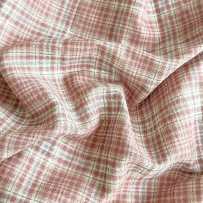 91家纺网 家纺一手货源 找家纺 栩裕纺织 2025新款全棉双层纱四件套 奶油粉格