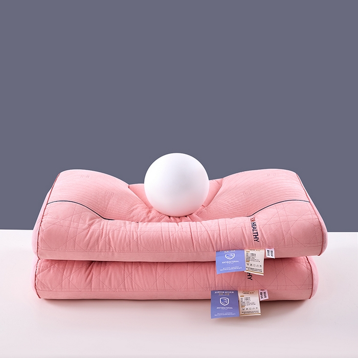 91家纺网 家纺一手货源 找家纺 质先生枕皮 2025新款颈护安枕枕头枕芯枕皮 粉色 48x74cm枕皮一只