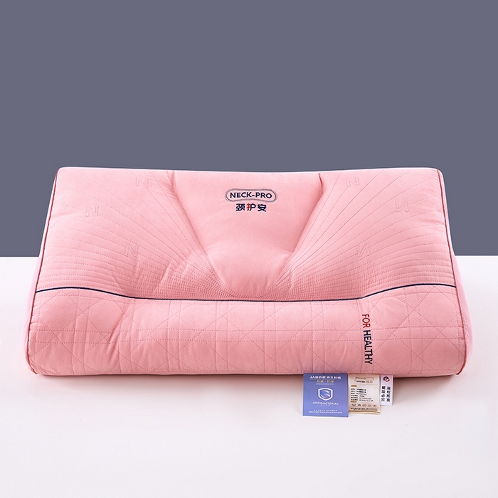 91家纺网 家纺一手货源 找家纺 质先生枕皮 2025新款颈护安枕枕头枕芯枕皮 粉色 48x74cm枕皮一只