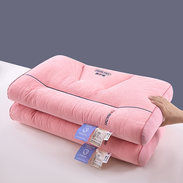 91家纺网 家纺一手货源 找家纺 质先生枕皮 2025新款颈护安枕枕头枕芯枕皮 粉色 48x74cm枕皮一只