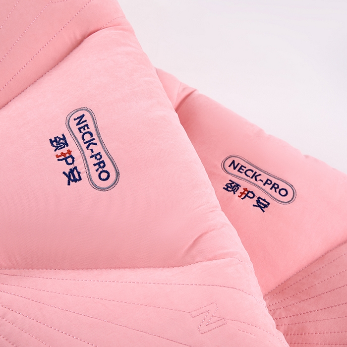 91家纺网 家纺一手货源 找家纺 质先生枕皮 2025新款颈护安枕枕头枕芯枕皮 粉色 48x74cm枕皮一只