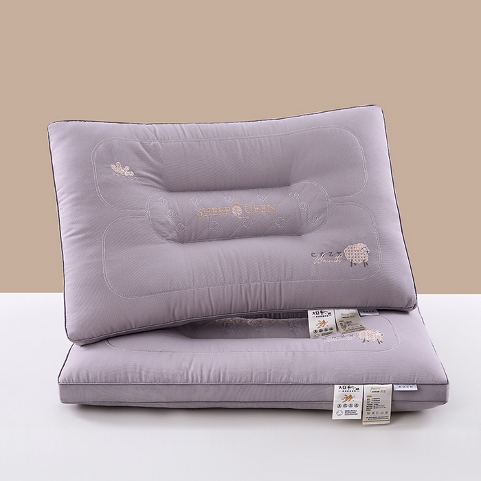 91家纺网 家纺一手货源 找家纺 质先生枕皮 2025新款大豆羊绒枕枕头枕芯枕皮 灰色 48x74cm枕皮一只