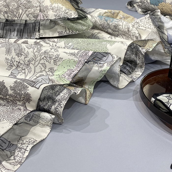 91家纺网 家纺一手货源 找家纺 宇彬家纺 2025直播新品水洗真丝冰丝双层花边天丝夏被夏天空调被夏凉被可水洗单夏被枕套三件套床单夏被四件套 浪漫庄园