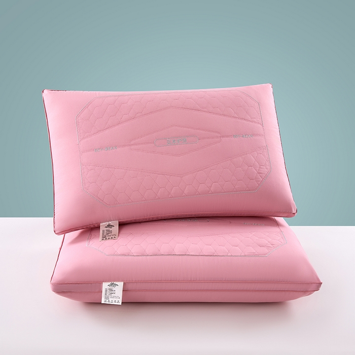 质先生枕皮 2025新款豆本护颈热熔枕枕头枕芯枕皮 粉色 48x74cm枕皮一只