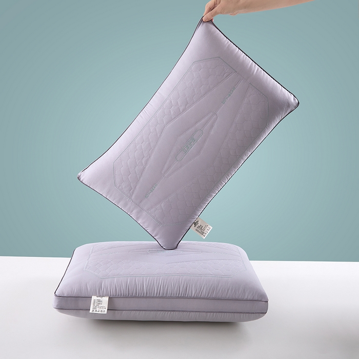 91家纺网 家纺一手货源 找家纺 质先生枕皮 2025新款豆本护颈热熔枕枕头枕芯枕皮 灰色 48x74cm枕皮一只