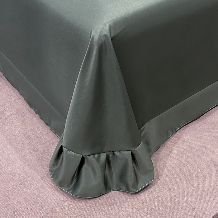 91家纺网 家纺一手货源 找家纺 宇彬家纺 2025直播新品水洗真丝冰丝双层花边天丝夏被夏天空调被夏凉被可水洗单夏被枕套三件套床单夏被四件套 银杏