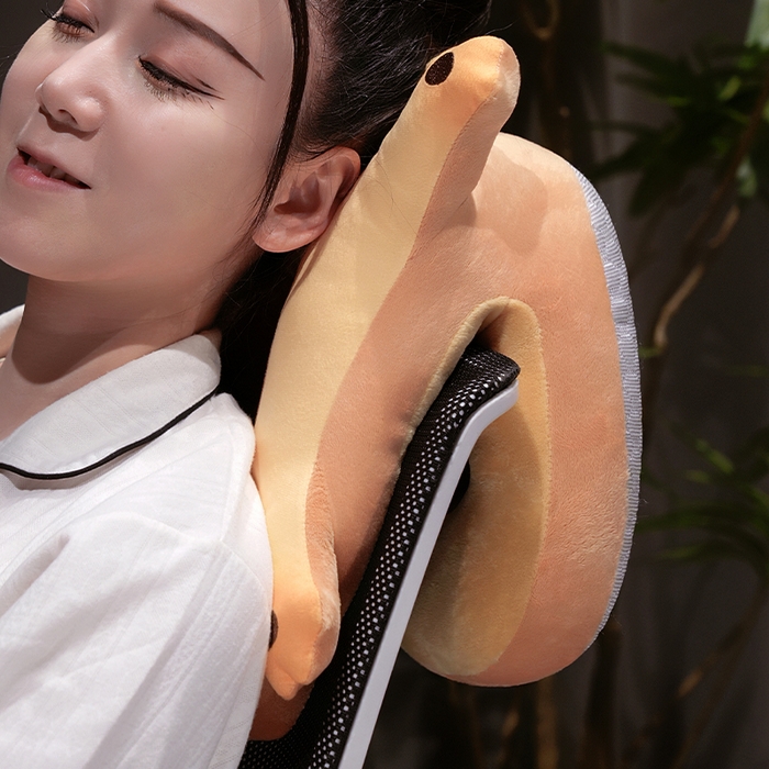 91家纺网 家纺一手货源 找家纺 （总）仟亿莱 2025新款喵咪烤面包冰豆豆双面午睡枕