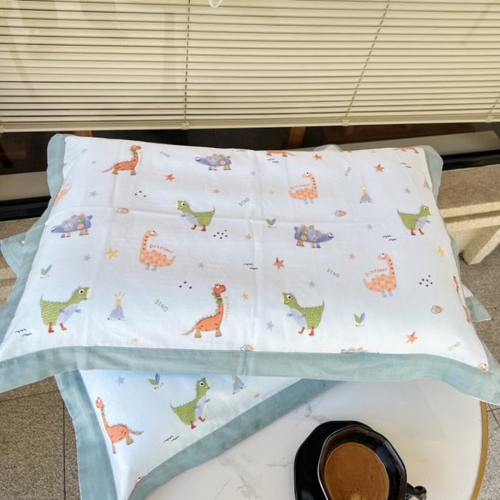 91家纺网 家纺一手货源 找家纺 （总）棉生活家纺 2025春夏新款A类全棉纯棉儿童纱布单枕套 枕套单件