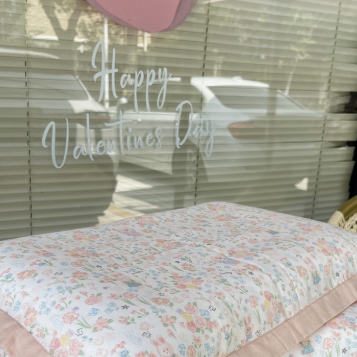 91家纺网 家纺一手货源 找家纺 棉生活家纺 2025春夏新款A类全棉纯棉儿童纱布单枕套 枕套单件 乖乖兔