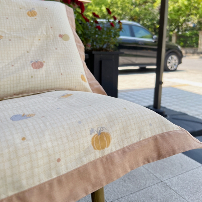 91家纺网 家纺一手货源 找家纺 棉生活家纺 2025春夏新款A类全棉纯棉儿童纱布单枕套 枕套单件 南瓜派