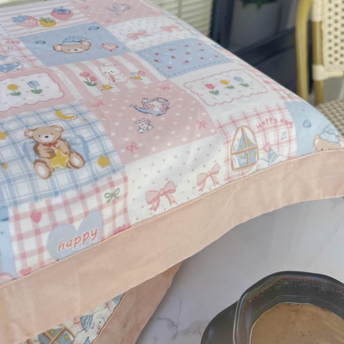 91家纺网 家纺一手货源 找家纺 棉生活家纺 2025春夏新款A类全棉纯棉儿童纱布单枕套 枕套单件 小熊