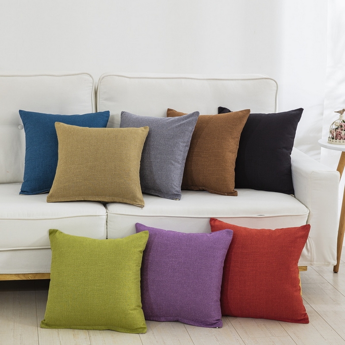 91家纺网 家纺一手货源 找家纺 （总）雅晨枕芯 2025新款现代简约竹节麻抱枕居家沙发客厅靠垫抱枕套