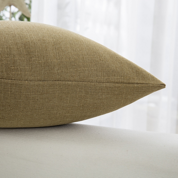 91家纺网 家纺一手货源 找家纺 雅晨枕芯 2025新款现代简约竹节麻抱枕居家沙发客厅靠垫抱枕套 深卡其