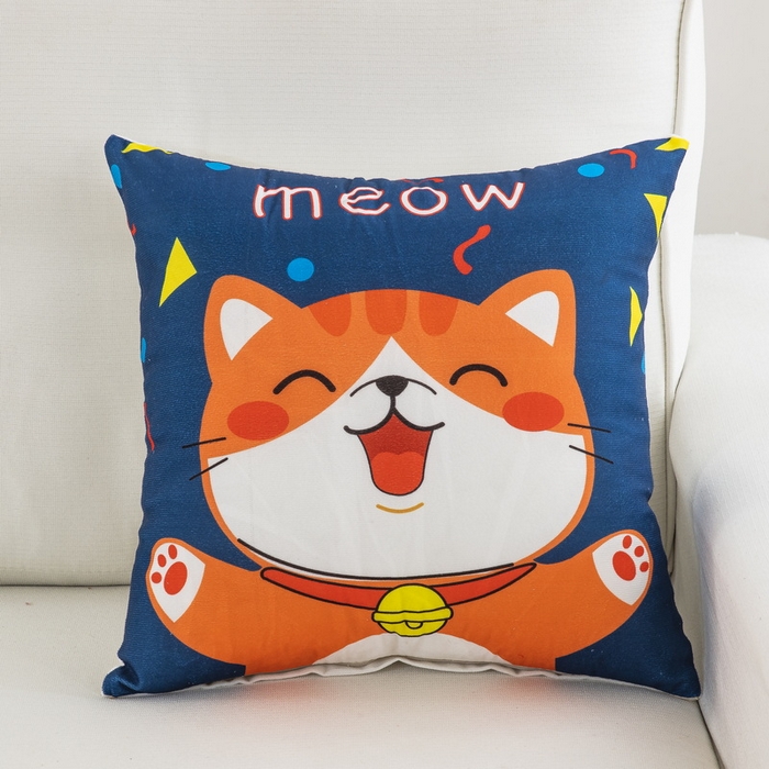 雅晨枕芯 2025新款卡通抱枕沙发客厅靠枕宿舍卧室靠背午觉办公护腰枕 铃铛小咪