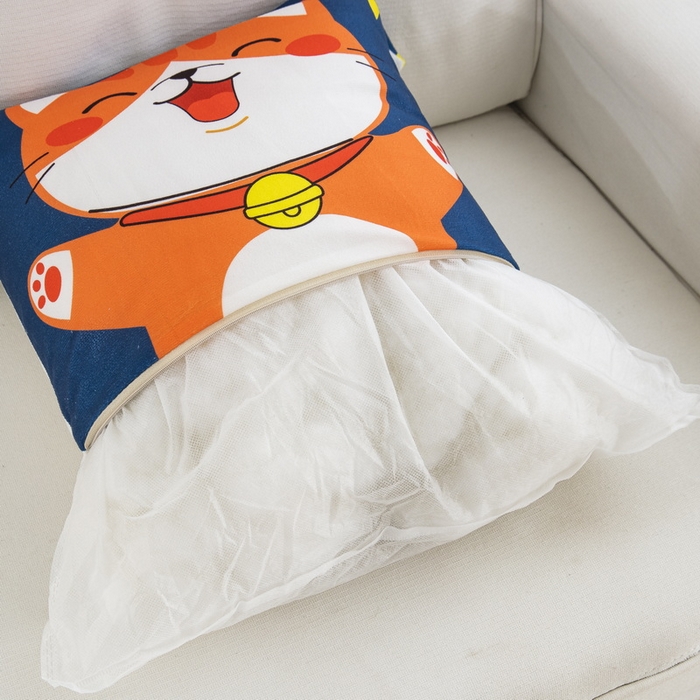 91家纺网 家纺一手货源 找家纺 雅晨枕芯 2025新款卡通抱枕沙发客厅靠枕宿舍卧室靠背午觉办公护腰枕 铃铛小咪