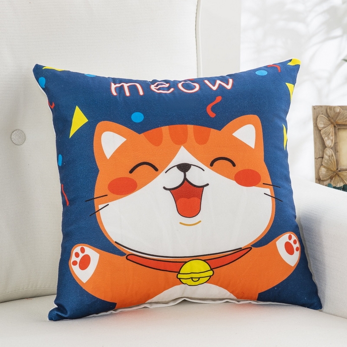 91家纺网 家纺一手货源 找家纺 雅晨枕芯 2025新款卡通抱枕沙发客厅靠枕宿舍卧室靠背午觉办公护腰枕 铃铛小咪