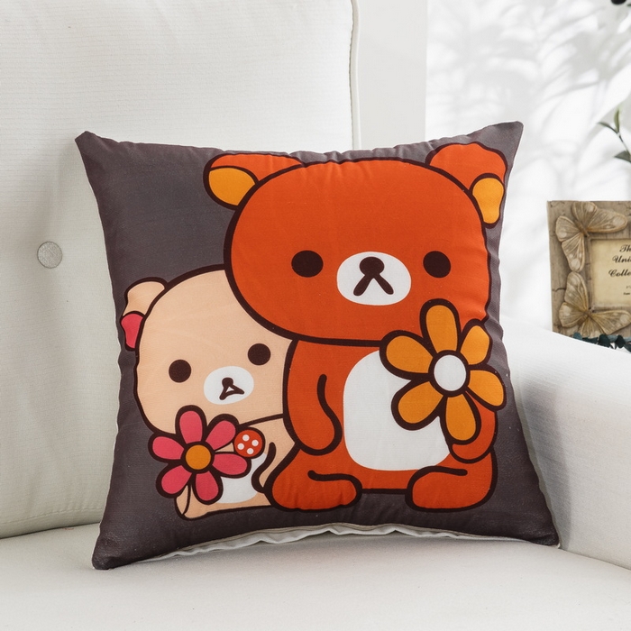 雅晨枕芯 2025新款卡通抱枕沙发客厅靠枕宿舍卧室靠背午觉办公护腰枕 花朵熊熊