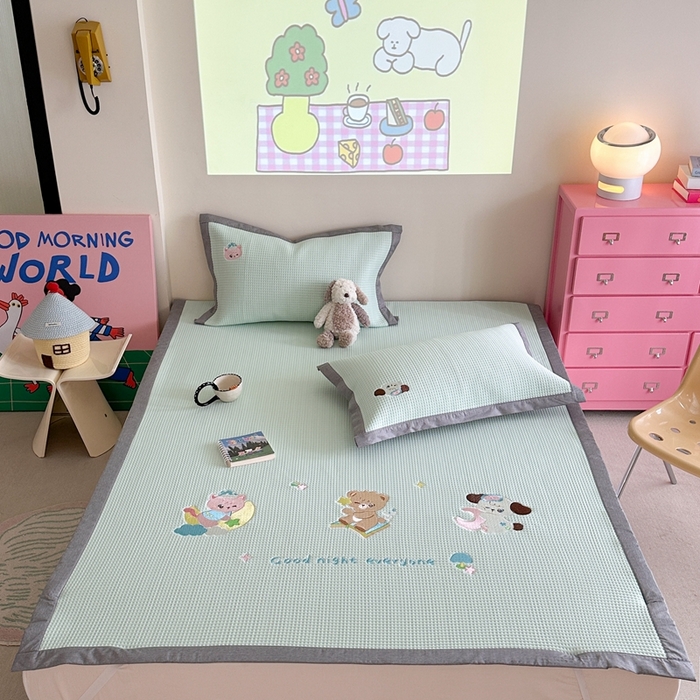 91家纺网 家纺一手货源 找家纺 （总）柚子YOUTH 2025新款中分子华夫格凉感凉席