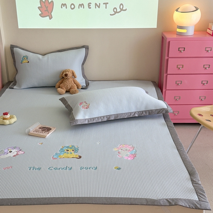 91家纺网 家纺一手货源 找家纺 （总）柚子YOUTH 2025新款中分子华夫格凉感凉席