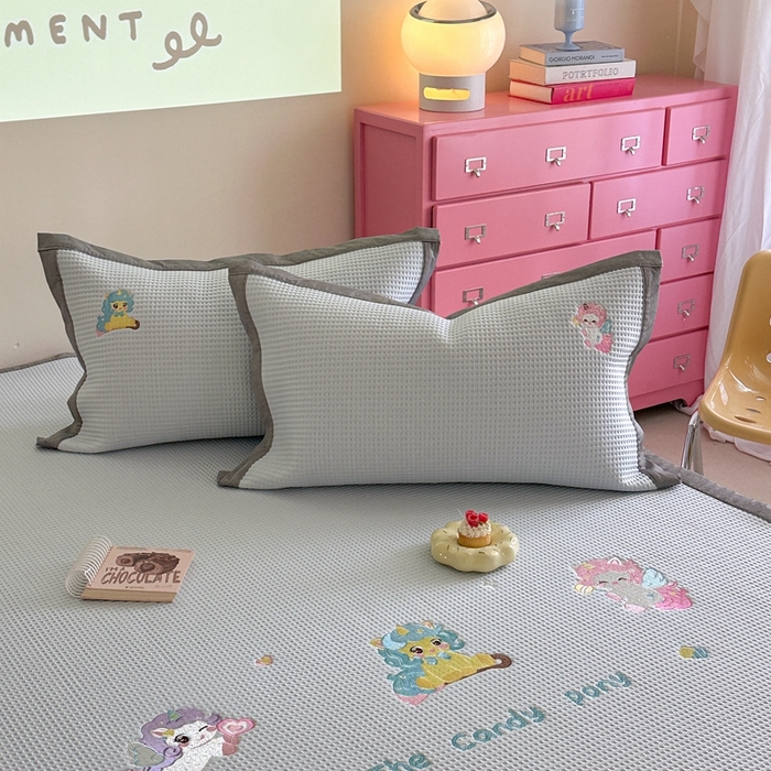 91家纺网 家纺一手货源 找家纺 （总）柚子YOUTH 2025新款中分子华夫格凉感凉席