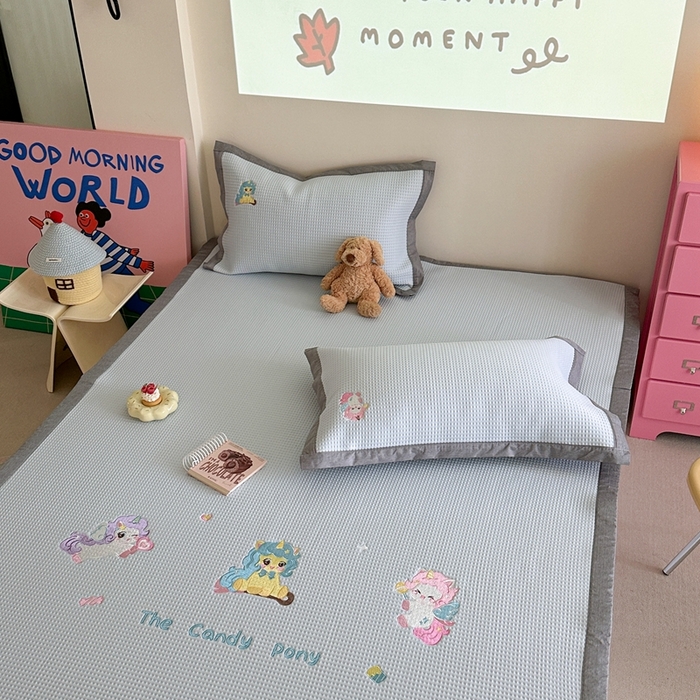 91家纺网 家纺一手货源 找家纺 （总）柚子YOUTH 2025新款中分子华夫格凉感凉席