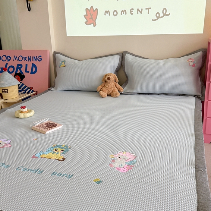 91家纺网 家纺一手货源 找家纺 （总）柚子YOUTH 2025新款中分子华夫格凉感凉席